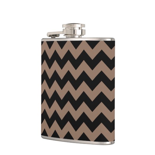 Flasques Chevron noir et Brown (Gauche)