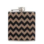 Flasques Chevron noir et Brown (Devant)