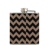 Flasques Chevron noir et Brown (Dos)