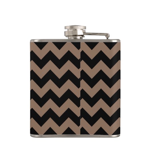 Flasques Chevron noir et Brown (Dos)