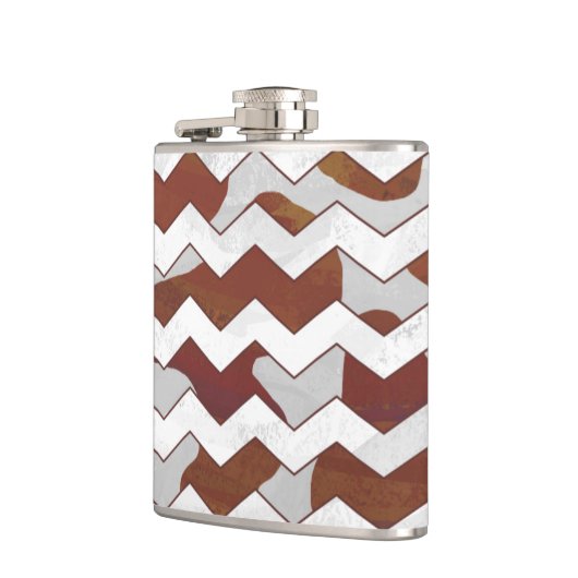 Flasques Chevron Vache Brown et blanc (Gauche)