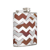 Flasques Chevron Vache Brown et blanc (Droite)