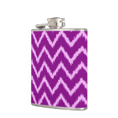 Flasques Chevrons Ikat - Violet améthyste et orchidée clair (Gauche)
