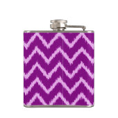 Flasques Chevrons Ikat - Violet améthyste et orchidée clair (Dos)
