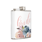 Flasques Chic Aquarelle Fleur Rose Mariée Mariage (Droite)