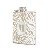 Flasques Chic Beige Poster de animal Monogramme (Gauche)