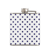 Flasques Chic bleu et blanc motif monogramme (Dos)