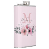 Flasques Chic botanique rose blush aquarelle floral  (Droite)