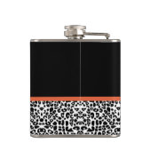 Flasques Chic Empreinte de léopard Brûlé Orange Bow Avec No (Dos)