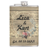 Flasques Chic Floral Wreath Rustique Mariage    (Devant)