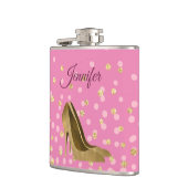 Flasques Chic Golden Stilettos rose (Gauche)