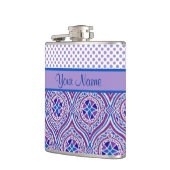 Flasques Chic Hip Flask to Personalize : Mauve, Bleu (Gauche)