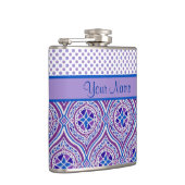 Flasques Chic Hip Flask to Personalize : Mauve, Bleu (Droite)
