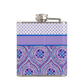 Flasques Chic Hip Flask to Personalize : Mauve, Bleu (Dos)