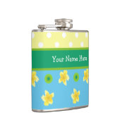 Flasques Chic Hip Flask to Personalize : Primroses, Polkas (Droite)