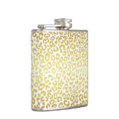 Flasques Chic Modern Gold White Leopard Jaguar Cheetah (Droite)
