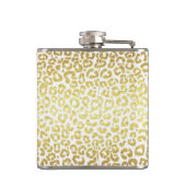 Flasques Chic Modern Gold White Leopard Jaguar Cheetah (Dos)