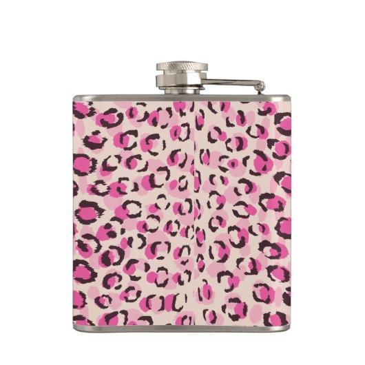 Flasques Chic moderne chic guépard imprimé motif monogramme (Dos)