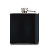 Flasques Chic Noir & Or rayé Monogramme (Dos)