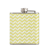 Flasques Chic Pastel Yellow Teal Chevron Custom (Dos)