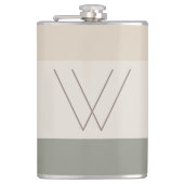 Flasques Chic personnalisé Monogramme initial moderne (Devant)