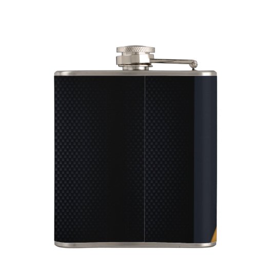 Flasques Chic rayé monogrammé noir et or (Dos)