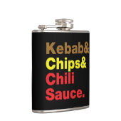 Flasques Chiche-kebab et frites et sauce à piment (Droite)