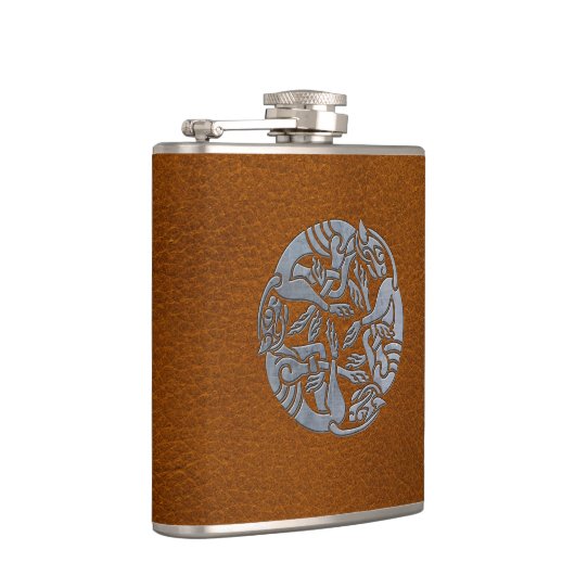 Flasques Chien celtique en cuir (Droite)