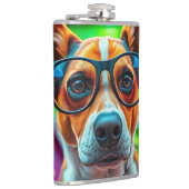Flasques Chien Cool avec Lunettes de Soleil (Droite)
