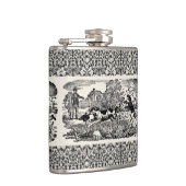 Flasques Chien courant art animal antique illustration vict (Droite)