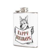 Flasques Chien de Noël : Joyeuses fêtes ! (Gauche)