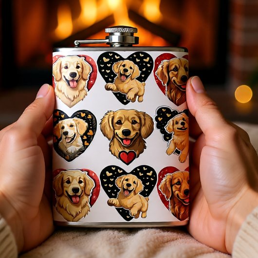 Flasques Chien de Valentine Golden Retriever