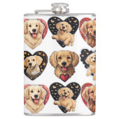 Flasques Chien de Valentine Golden Retriever (Devant)