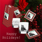 Flasques Chien écossais customisé et dram de Tartan Wee