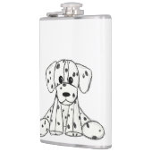 Flasques Chien en dalmate dessin simple noir (Gauche)