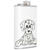 Flasques Chien en dalmate dessin simple noir (Droite)