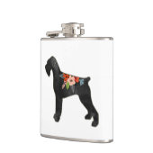 Flasques Chien géant Schnauzer NC Boho Floral Silhouette (Gauche)