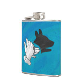 Flasques Chien Ombré sur bleu (Gauche)