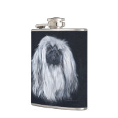 Flasques Chien pekingese blanc (Gauche)