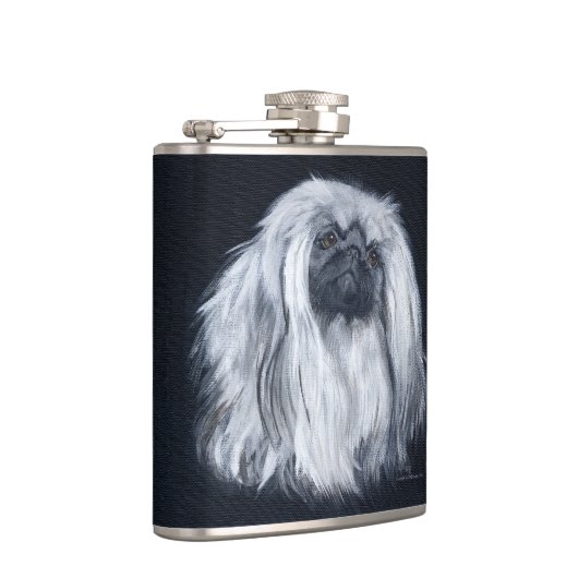 Flasques Chien pekingese blanc (Droite)