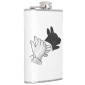 Flasques Chien Silhouette main (Droite)