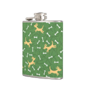 Flasques chiens chanceux avec l'arrière - plan d'os (Gauche)