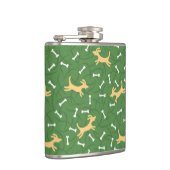 Flasques chiens chanceux avec l'arrière - plan d'os (Droite)