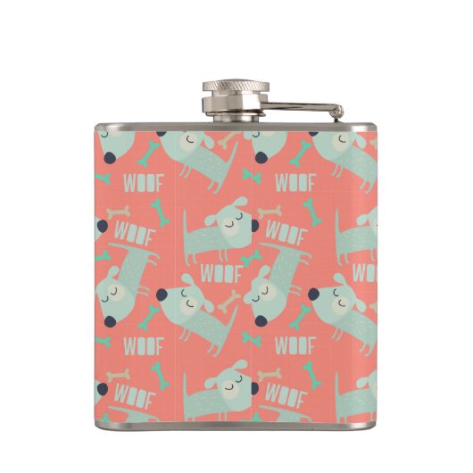 Flasques Chiens et os de Woof (Dos)