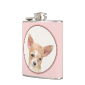 Flasques Chihuahua Peinture - Cute Original Chien Art (Gauche)