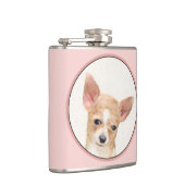 Flasques Chihuahua Peinture - Cute Original Chien Art (Droite)