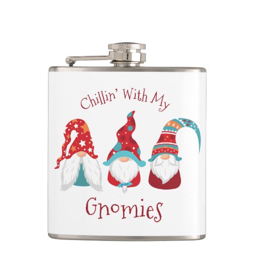 Flasques Chilling avec mes Gnomes Moderne Funny Mignonnes v (Devant)