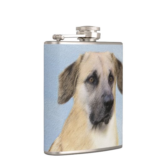 Flasques Chinook (Oreilles Laissées) Peinture - Art Chien o (Droite)