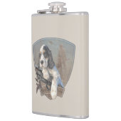 Flasques Chiot de Setter anglais avec fusil de chasse class (Gauche)