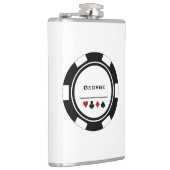 Flasques Chip de poker Casino noir et blanc (Droite)